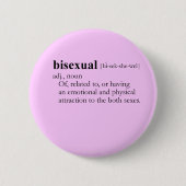 BISEXUAL (definitie) Ronde Button 5,7 Cm (Voorkant)