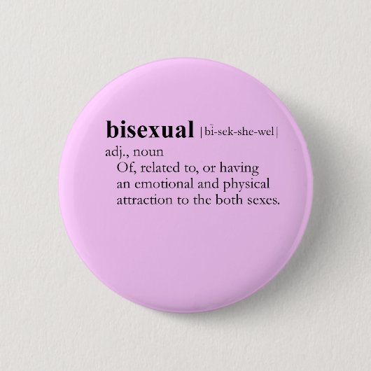 BISEXUAL (definitie) Ronde Button 5,7 Cm (Voorkant)