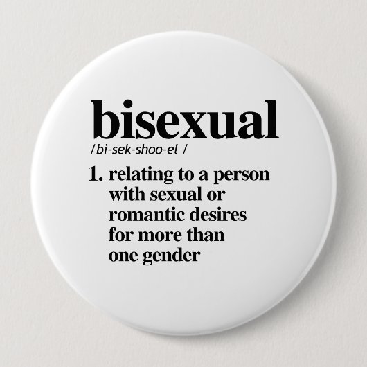 Bisexual Definition - Bepaalde LGBTQ-termen - Ronde Button 4,0 Cm (Voorkant)