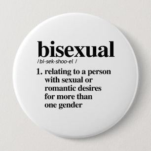 Bisexual Definition - Bepaalde LGBTQ-termen - Ronde Button 4,0 Cm
