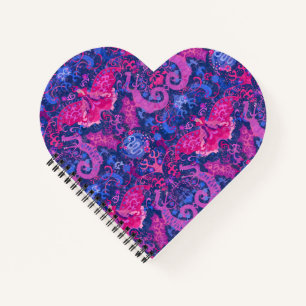 Bisexual Dragon Damask - Bi Pride Flag Colors Notitieboek