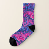 Bisexual Dragon Damask - Bi Pride Flag Colors Sokken (Links - buitenkant)