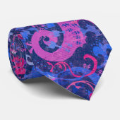 Bisexual Dragon Damask - Bi Pride Flag Colors Stropdas (Opgerold)