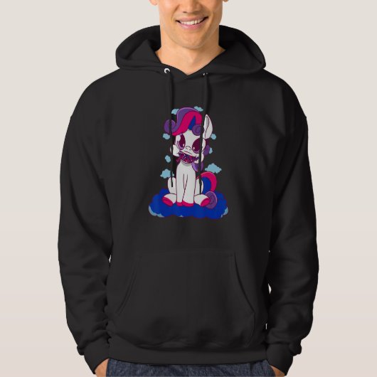 Bisexual Dragon Fire Bisexual Flag LGBT Bi Pride B Hoodie (Voorkant)