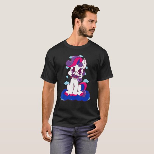 Bisexual Dragon Fire Bisexual Flag LGBT Bi Pride B T-shirt (Voorkant volledig)