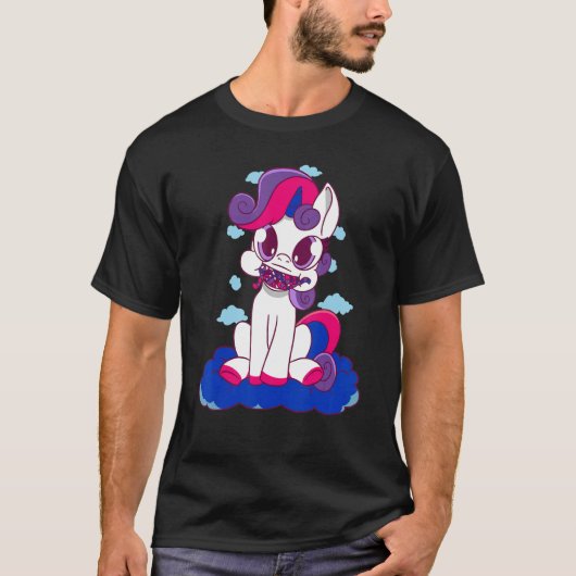 Bisexual Dragon Fire Bisexual Flag LGBT Bi Pride B T-shirt (Voorkant)