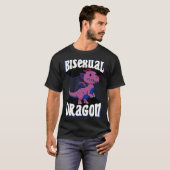 Bisexual Dragon LGBTQ Mythical Bisexual Pride Flag T-shirt (Voorkant volledig)