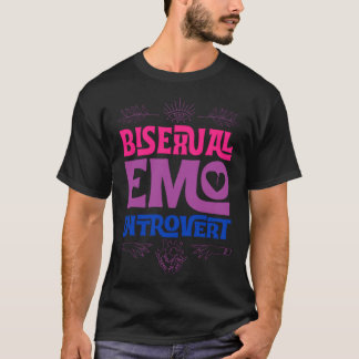 Bisexual Emo Introvert Pride Trendy Mystic Teen Go T-shirt
