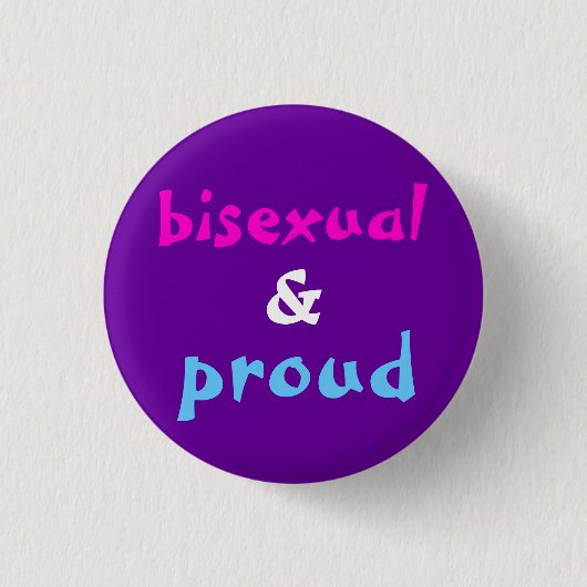 Bisexual en Proud Ronde Button 3,2 Cm (Voorkant)