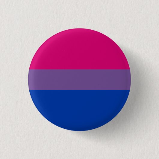 Bisexual flag badge / ronde button 3,2 cm (Voorkant)