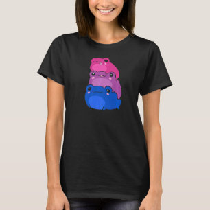 Bisexual Flag Color Frogs Subtle Bi Pride Lgbtq Ae T-shirt