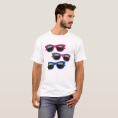 Bisexual Flag Cool Sunbribril Bi Pride Month LGBT T-shirt (Voorkant volledig)