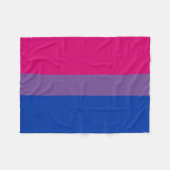 Bisexual flag fleece deken (Voorkant (Horizontaal))