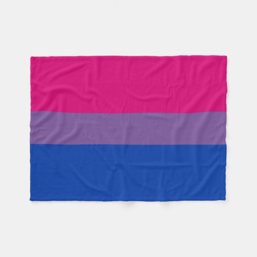 Bisexual flag fleece deken (Voorkant (Horizontaal))