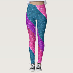 Bisexual Flag Gay Pride Glitter LGBTQ Queer Leggings