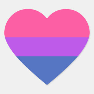 Bisexual Flag Hart Sticker