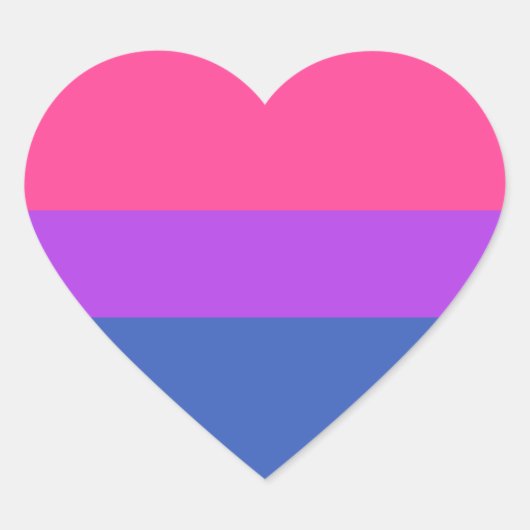 Bisexual Flag Hart Sticker (Voorkant)