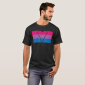 Bisexual Flag Heart Bisexuality LGBT Bi Heart Prid T-shirt (Voorkant volledig)