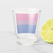 Bisexual Flag & Pride community/gender flag Shot Glas (Achterkant)