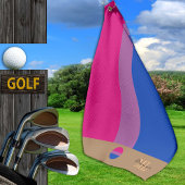 Bisexual Flag & Pride golfing monogrammed/LGBT G Golfhanddoek
