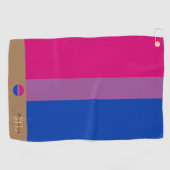 Bisexual Flag & Pride golfing monogrammed/LGBT G Golfhanddoek (Horizontaal)