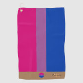 Bisexual Flag & Pride golfing monogrammed/LGBT G Golfhanddoek (Voorkant)