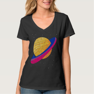 Bisexual Flag Queer Saturn Bi Pride T-shirt
