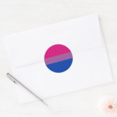 Bisexual Flag sticker, Pride community/gender Ronde Sticker (Envelop)