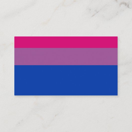 Bisexual Flag Visitekaartje (Achterkant)