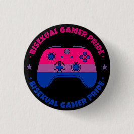 Bisexual Gamer Pride Videogame Controller Ronde Button 3,2 Cm