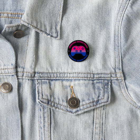 Bisexual Gamer Pride Videogame Controller Ronde Button 3,2 Cm (In situ)