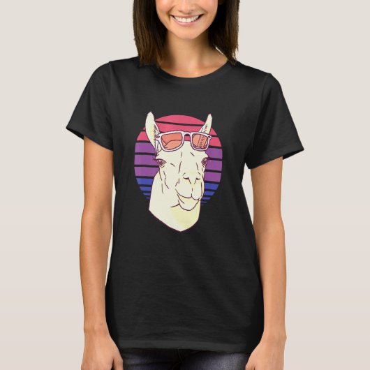 Bisexual Gay Pride Llama Lgbt Zonnebrillen T-shirt (Voorkant)