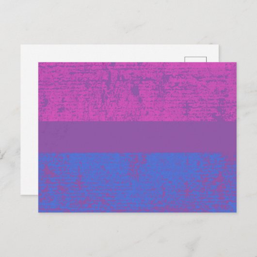 Bisexual Grunge Flag Colors Briefkaart (Voorkant / Achterkant)