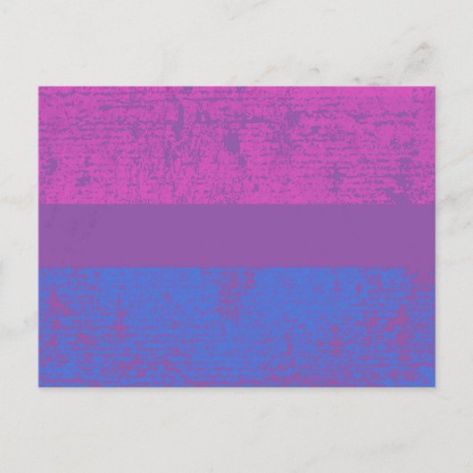 Bisexual Grunge Flag Colors Briefkaart (Voorkant)