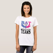 Bisexual Halloween Bat voor beide teams T-shirt (Voorkant volledig)
