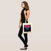 Bisexual Heart Bisexuality Bi Love Flag LGBTQ Prid Tote Bag (Voorkant (model))