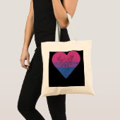 Bisexual Heart Bisexuality Bi Love Flag LGBTQ Prid Tote Bag (Voorkant (product))