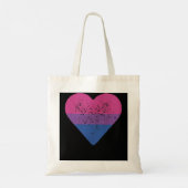 Bisexual Heart Bisexuality Bi Love Flag LGBTQ Prid Tote Bag (Achterkant)