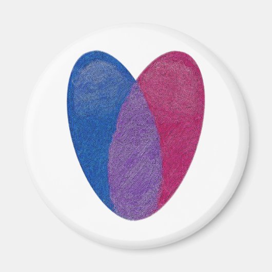 Bisexual Heart Magneet (Voorkant)