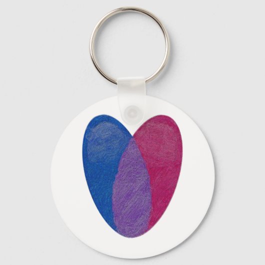 Bisexual Heart Sleutelhanger (Voorkant)