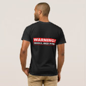 "Bisexual If Drink" waarschuwingssignaal shirt (Achterkant volledig)