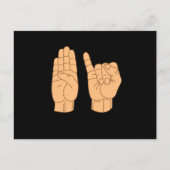 BISEXUAL in de Amerikaanse gebarentaal Briefkaart (Voorkant)