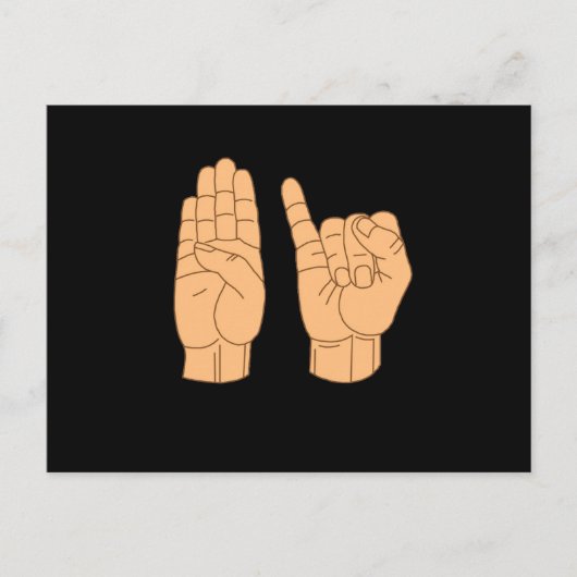 BISEXUAL in de Amerikaanse gebarentaal Briefkaart (Voorkant)