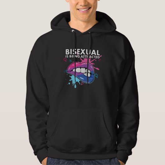 Bisexual Is Being Attracted Rainbow Pride Bisexual Hoodie (Voorkant)