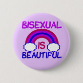 Bisexual is prachtig ronde button 5,7 cm (Voorkant)