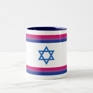 Bisexual Israel Pride Flag Small Tweekleurige Koffiemok