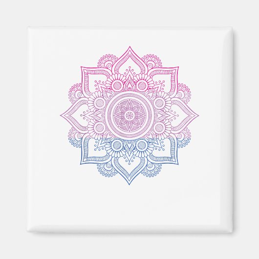 Bisexual LGBT Mandala Bi Pride Bisexuality LGBT Su Magneet (Voorkant)