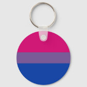 Bisexual LGBT Pride Rainbow Flag Sleutelhanger (Voorkant)