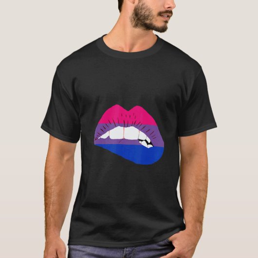 Bisexual Lips Bi Pride Bisexual Flag LGBTQ Bisexua T-shirt (Voorkant)