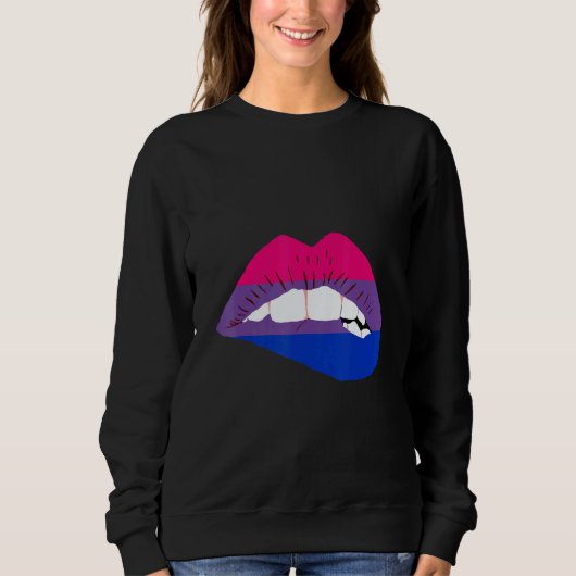 Bisexual Lips Bi Pride Bisexual Flag LGBTQ Bisexua Trui (Voorkant)